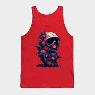 Floral Astronaut Skull 2 Tank Top